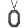 Swarovski Dextera Collana Pendente, con Pavé di CristalliSwarovski , Forma Ottagonale, Placcata in Tonalità Rutenio, Nero