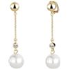 Traveller Orecchini a clip - Pendenti - Perla 12mm bianco - Cristallo - placcati oro 22 carati - 114139