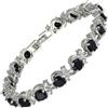 Rizilia BLOSSOM Bracciale Tennis Donna - Placcato Oro Bianco 18K, Zirconi Cubici Multicolore, 18 cm, Elegante Pietra Portafortuna, Regalo Matrimonio
