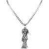 Generic Santa Morte Santa Muerte Tristo Mietitore Collana per gli Uomini Colore Argento Maschile Collane Gioielli Regalo