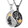 OHAYOO Collana Yin Yang in Argento Sterling 925 - Ciondolo per Lui e Lei, Regalo per Donna e Uomo - Standard, Nessuna Pietra Preziosa