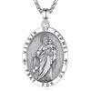 CELESTIA Collana Medaglia Miracolosa Argento 925 Ciondolo Donna Uomo Medaglia Madonna del Carmelo Gioielli Regalo Comunione Regali di Cresima Amuleto Portafortuna