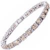 Rizilia Gioielli Rotondi Taglio Champagne colorstone Birthstone Pietra preziosa Fine 18K Oro Bianco Placcato [180mm / 7inch] Braccialetto di Tennis Eleganza Moderna [Sacchetto di Gioielli Liberi]
