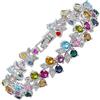 Rizilia Gioielli Strass Taglio Rotondo Tennis Multicolore Dichiarazione Regalo del Partito del Braccialetto