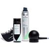 VidalForce, Starter-Pack Fibre Cheratina I Fibre capelli Nero 30 gr + Fissatore di Fibre 10ml + Applicatore di Fibre + Hairline Optimizer I Microfibre Cheratina Contro la caduta dei capelli