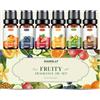 HANOLLY Oli Essenziali per Diffusori Fruttato 6x10ml, Olio Essenziale Naturali Profumate per Massaggio Candele Fai da Te- Fragola Mirtillo, Arancia Dolce, Cocco Vaniglia, Cetriolo Melone, Ananas