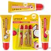 TUOSHITONG Set di balsami per labbra idratanti e idratanti per la cura quotidiana, balsami naturali e idratanti, per labbra secche screpolate e linee sottili, confezione da 3, pesca, lampone e cocco