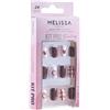 Melissa Professional 24 Pezzi Unghie Finte Corte, French Press on Nails, Unghie Finte Adesive per Salone Manicure, Nail Art Principiante (Corte a Forma di Cuore)
