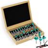 CSOOM Set di 20 frese per legno - Set di frese professionali in carburo con scatola per legno