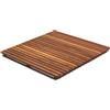 Asinox TEK4A6161 Doccia Legno Marrone Grigliato 61 x 61 x 4 cm, naturale