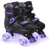 Nattork Pattini a rotelle regolabili per bambini, ragazzi e ragazze, ragazzi età 8-12 10 11 12 cool auto da corsa indoor outdoor idea regalo per compleanni Natale viola