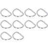 lyrlody Anello a D di Grado Marino in Acciaio Inossidabile 316 Saldato Senza Saldatura Anello a D 10 Pezzi 4mm 30x22mm Altamente Lucido per Accessori per Barche Rigging Catene di Ancoraggio Cinghie