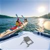Tidevib Staffa di montaggio per motore fuoribordo Piastra di supporto per barche gonfiabili con hardware ABS Costruzione in metallo Gommone da pesca 28x26x3cm