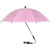 Qoidrfofse Ombrello a Clip per Sedia, Parasole Regolabile a 360 Gradi con Morsetto, Ombrello Portatile Rivestito in Nero per Passeggino, Sedia rotelle, rotelle, Carrello da Golf, Rosa