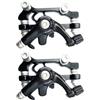GATHINESS Kit Freni Bici Disco Meccanico Anteriore e Posteriore in Lega di Alluminio Nero, Facile da Installare, per Mountain Bike, 1 Paio di Freni per Bicicletta