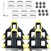 Halorin 2 paia di pedali/cleats per Shimano SPD SL Cleats, Road Bike Pedal Plates Cleats compatibili con Shimano SPD SL SM-SH10 SM-SH11 SM-SH12 (giallo)
