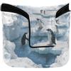 SyXIOP Stampa 3D Parete Antartico Pinguini Putter Testa Copertura per Mallet Magnetico Snap Putter Copritesta per Mallet Quadrato PU Pelle Impermeabile