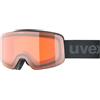 Uvex pwdr LG - maschera da sci per bambini - categoria di filtro 2 - privo di appannamenti - black m. dl/lasergold-clear - one size