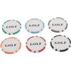 SOIMISS Segnapunti da Golf 6 Pezzi in Plastica ABS Anima in Ferro, Marcatori Compatti e Resistenti, Set Colorato per Uomo Donna Ragazzi, Accessori Campo da Golf