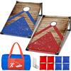 NZQXJXZ Cornhole Gioco per Adulti e Famiglie, Set Portatile di Gioco di Cornhole con 8 Sacchi di Fagioli e Borsa per il Trasporto, Ideale per Esterni, Interni, Cortile, Prato, Spiaggia, 3 x 2 Ft