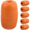 BUTIFULSIC Galleggianti da Pesca Ovali in PVC Arancione 6 Pezzi 7X12 CM Supporto Elastico per Reti e Boa di Ancoraggio per Kayak e Pesca Marina