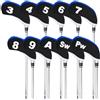 LPACXBYD Copriteste Per Ferri Da Golf 10 pz/set Golf Club Copertura for Ferri Da Stiro Neoprene Della Testa del Ferro 3 4 5 6 7 8 9 ASP Accessori(Green)