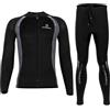 WYYHAA Nero,M,Muta da Sub 3Mm in Neoprene a Due Pezzi per Uomo e Donna - Tuta Integrale per Surf, Snorkeling, Immersioni, Bodyboard - Termica e con Protezione UV