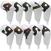XPJYUA Copritesta per Ferri da Golf 10 Pezzi Copri Testa in Ferro da Golf in Cunei in Pelle PU(10 PCS(h))