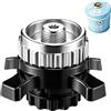 Indrnif Adattatore per cartuccia di gas compatibile con valvola a vite Campingaz CV Easy Clic, passaggio dalla chiusura a baionetta a vite da 7/16, collegamento adattatore gas per accessori per fornelli