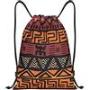 Generic Zaino con Coulisse African Mud Cloth Tribal Sacchetta Sportiva Pieghevole Sacca da Palestra Impermeabile Drawstring Backpack per Unisex Spiaggia Scuola