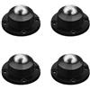 LLOOPK Ruote piroettanti, 4PCS Ruota Universale in Acciaio Inox Autoadesiva Caster Mini Ruote Girevoli Rotazione di 360 Gradi Puleggia for i Cestino(Old Type-White)
