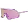 GOG TOVE - Occhiali da sole sportivi, unisex, aerodinamici, occhiali da ciclismo e da corsa, riflessi blu e bianco, montatura TR-90, UV400 e categoria 3, Nero