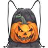 Generic Zaino con Coulisse Halloween Pumpkin Borsa con Coulisse Leggero Sportiva Zainetto Pieghevole Drawstring Backpack per Unisex Spiaggia Vacanze