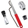 MXTIMWAN Kit Attrezzi Bici Frusta, Attrezzo per Smontare Pacco Pignoni , Chiave a Frusta con Bici Chiave Pacco Pignoni, Estrattore Pedivella Bici, Estrattore Movimento Centrale, Kit Attrezzi Catena per Bici
