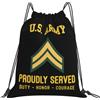 Generic Zaino con Coulisse Army E4 Corporal Drawstring Backpack Grande capacità Sacca da Palestra Leggero Sacchetta Sportiva per Unisex Viaggi Scuola