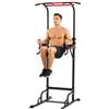 Cipriani Sport Power Tower Multifunzione Sbarra Trazioni Autoportante Regolabile 165-240 cm, Acciaio, Nero e Rosso, 120x80 cm