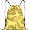 Generic Zaino con Coulisse Banana Pattern Drawstring Backpack Leggero Sportiva Zainetto Grande capacità Sacca da Palestra per Unisex Spiaggia Scuola