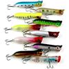 LENPABY Kit di esche artificiali da pesca 3D, 10 pezzi, occhi da pesca, popper, crankbait vibe, esche affondanti per spigola, trota, glaucomi, scorfano, 11 G/8 cm, superficie topwater per pesca dura