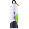 HEAD® Borraccia in Alluminio 750 ml con Tappo in Plastica e Moschettone in Metallo, Verde-Nero