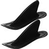 RUNROTOO 2 Pezzi Pinna a Forma per Tavola da Surf Gonfiabile, Rimovibile in PVC Nero Stabilizzatore per Migliorare la Stabilità e Facilità di Montaggio
