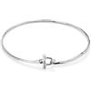 Uno de 50 Collana rigida con chiusura frontale placcata argento Sterling con topazio bianco al centro