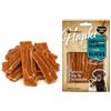 Flamingo Snack per cani - Bastoncini per cani - Hapki Fette con salmone e merluzzo - Senza glutine - Senza cereali - 85 g - Flamingo