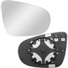 Ollanoos 5K0857522 - Vetro di ricambio per specchietto retrovisore per VW Golf 6 2008 - 2012 / Touran 2010 - 2015, con piastra di supporto regolabile