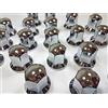 Generic 20pcs 32mm Ruota Dado Copertura Tappi Plastica Lux Cromato Lungo Fit Camion Rimorchio Bus Camion Auto Veicolo LKW