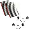 NIYATA 4 ciglia per auto, ciglia per Twingo, faro Citroen C1 e Fiat 500, adesivi per specchietto retrovisore Smiley