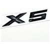 Generico Compatibile con X 5 E70 ‎E53 ‎F15 X5 Lettera Adesivo for baule posteriore Badge nero(Glossy black)