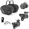 MOTO SPORT MONDO COMPATIBILE CON HONDA SH 350 COPPIA DI BORSE LATERALI MOTO SCOOTER BORSONE ESPANDIBILE 40 LT ATTACCO CON CINGHIE MAX 5KG VALIGIA ANTIPIOGGIA 320MMX180MM>280MMX530MM