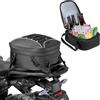 KEMIMOTO Borsa Sella Moto, 22-34L Borsa Posteriore Moto Estensibile con 10L Borse Termica, Borse Porta-Casco Impermeabile con 6 Cinghie Per Motociclo