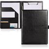 SITHON Cartella Portadocumenti A4, Portablocco A4 con Copertina, Cartellina Portadocumenti Cartelline Portablocchi in PU Pelle, Clip Boards per Scuola & Ufficio, Nero
