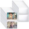 Aoreun 30 Pcs 120 Tasche Fotografiche Raccoglitore A4, Buste Trasparenti per Foto, 2 Scomparti, Buste Raccoglitori Anelli, Porta Cartoline Album, 11 Fori Buste Perforate A5 Foto Sleeve